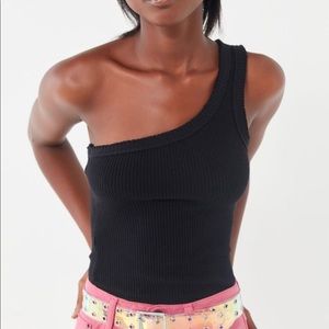 UO Ribbed One Shoulder Tank Top